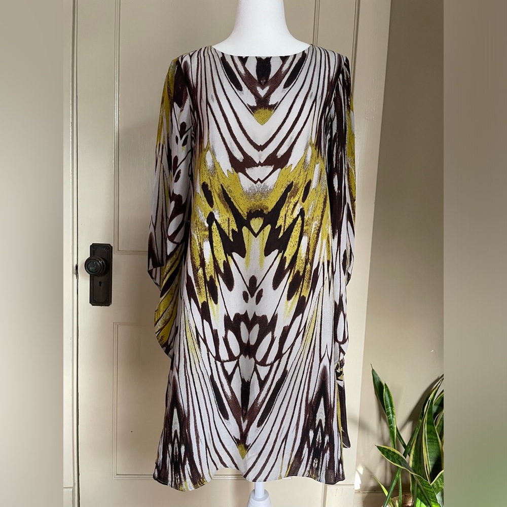 Anthropologie Leifsdottir Butterfly Silk Swing Dress